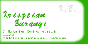 krisztian buranyi business card